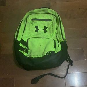NEON GREEN UNDER ARMOUR BACKPACK